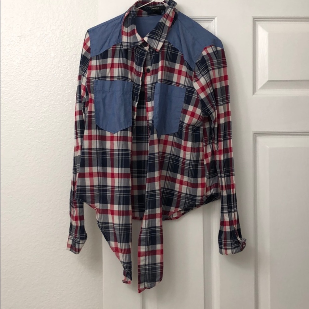 Tie front blouse